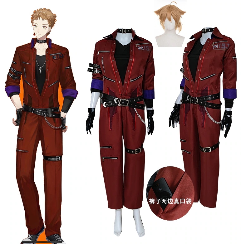 【全シリーズ発売中】 【値引き中】お祭り コスプレ服 演出服 仮装 学園祭 文化祭 学園祭 プレゼント ハロウィン コスチューム ふしみがくコスプレ衣装 伏見ガク けんもちとうや 剣持刀也 VTube