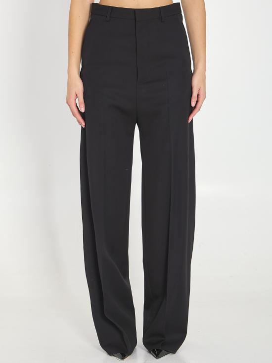 BALENCIAGA Women Straight Pants 857617 BLACK