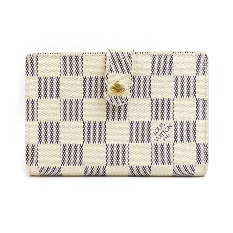 ルイ ヴィトン LOUIS VUITTON 二つ折り財布 ダミエ アズール ポルトフォイユ ヴィエノワ ダミエアズールキャンバス アイボリー ユニセックス N61676 h30801a