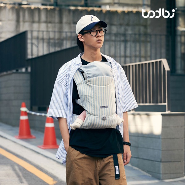 【Todbi】 トッドビー ロルル ダイヤル ベビーキャリア 抱っこ紐 ブルー ストライプ