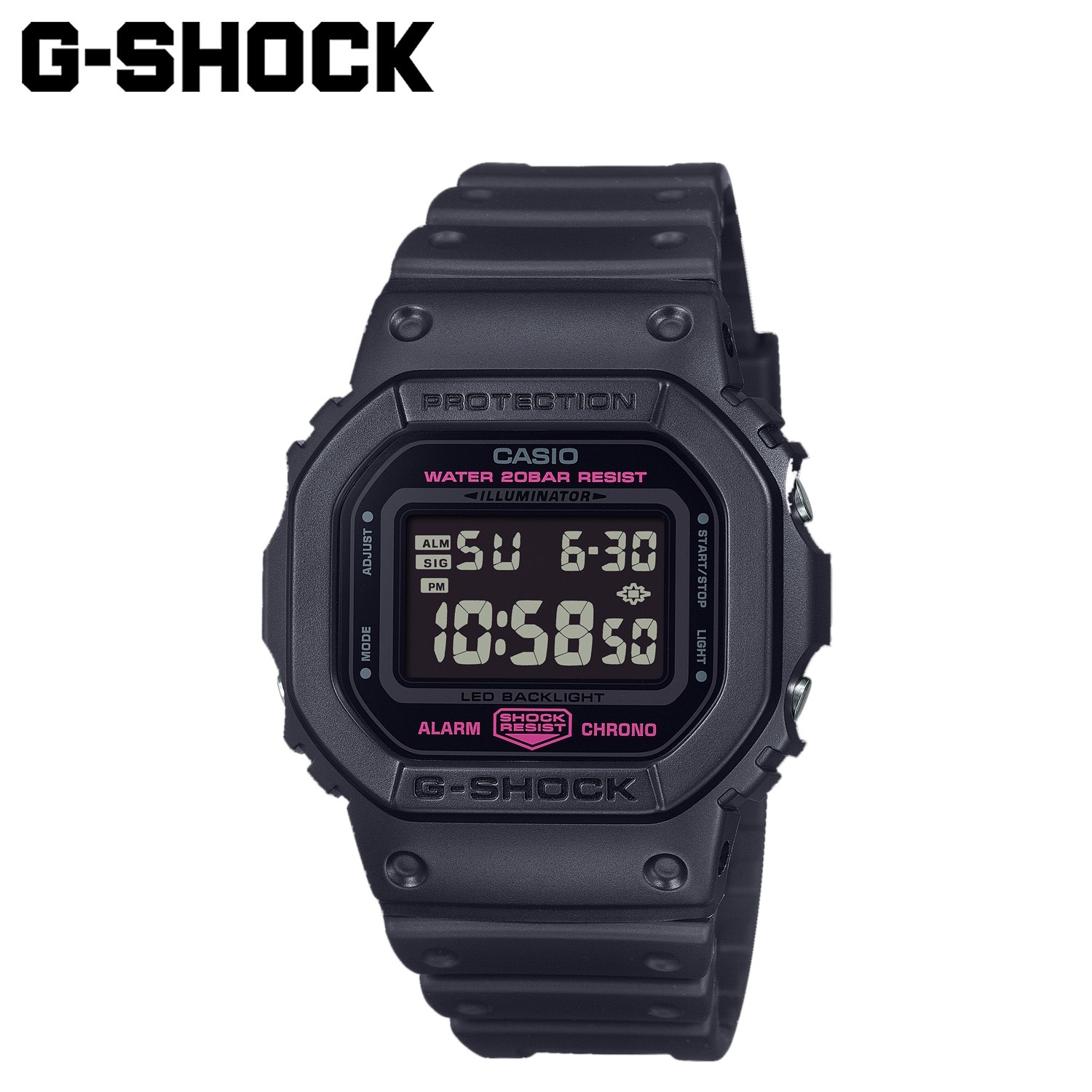 G-SHOCK 腕時計 DW-5600PK-1JR 5600 SERIES ピンクリボン 防水 メンズ レディース ブラック 黒