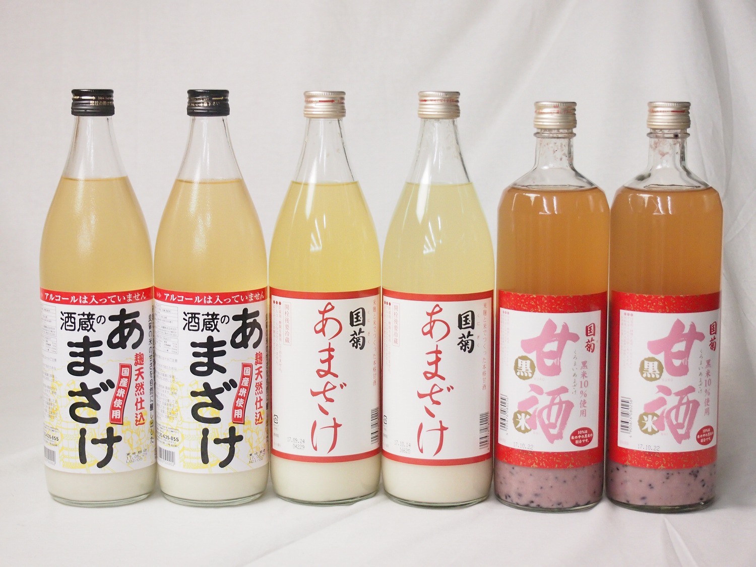 セレクト甘酒6本セット(ぶんご酒蔵のあまざけ(大分県)900ml2本 国菊(福岡県)あまざけ900