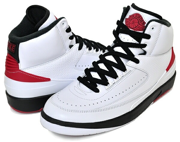 エア ジョーダン 2 レトロ シカゴ スニーカー ホワイト バーシティーレッド ブラック dx2454-106
