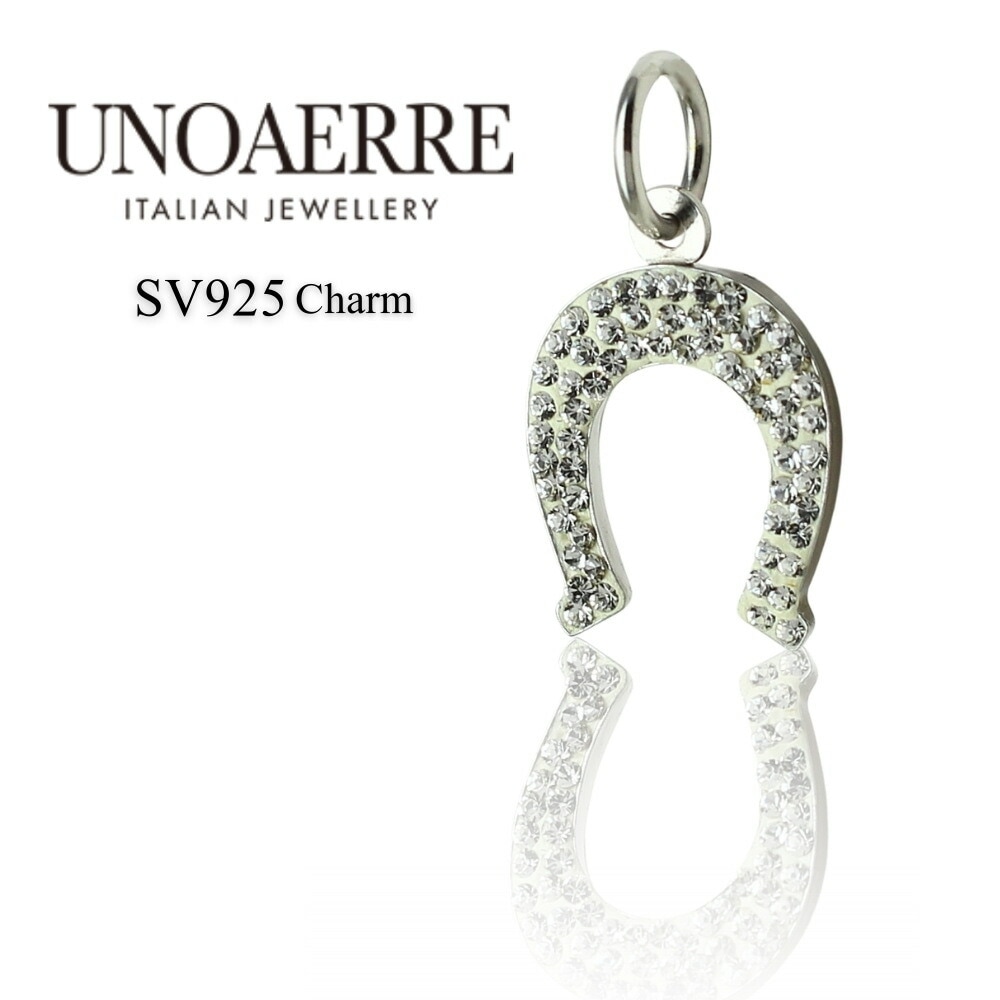 ウノアエレ シルバー ネックレス チャーム 馬蹄 ホースシュー 幸運 お守り ペンダントトップ 2way メンズ レディース イタリア製 シルバーアクセサリー プレゼント ペンダントヘッド トップの