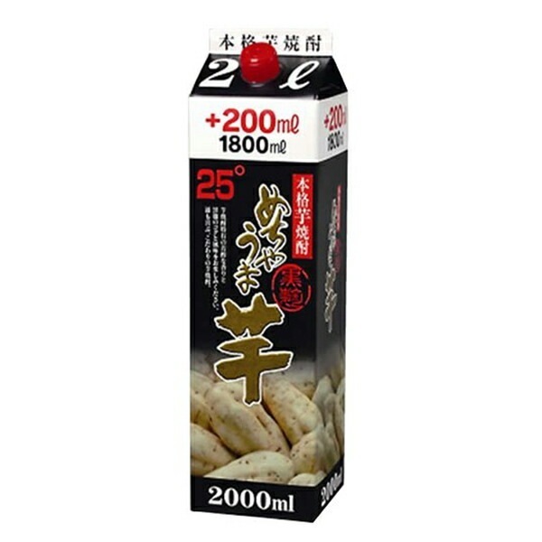 芋焼酎 パック めちゃうま芋パック 25度 2000ml2ケース/12本(012) 『HSH』