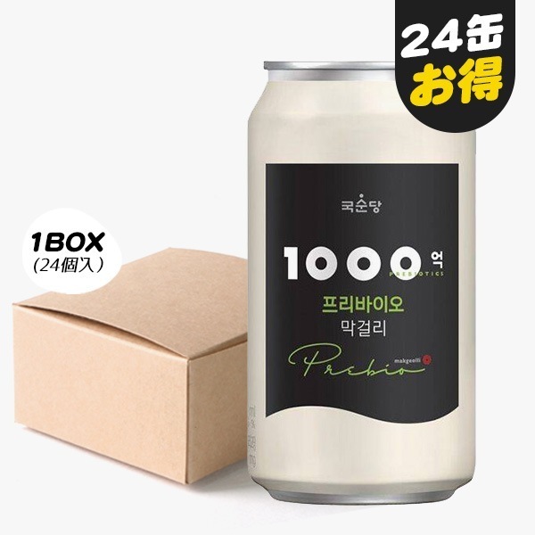 [麹醇堂] 1000億プリバイオマッコリ1BOX(350ml24缶)乳酸菌を育てる 紅参マッコリ