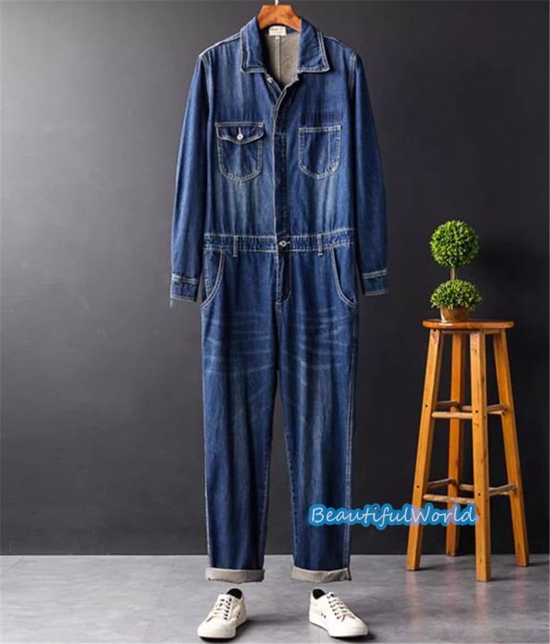 ツナギ メンズ カバーオール ジャンプスーツ オールインワン サロペット オーバーオール バイカー ツーリング 春 夏 秋 冬 ストリートアメカジ 作業服 お洒落24bdk62 8,766円