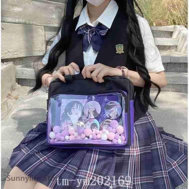 Qoo10] 韓国痛バッグ痛バ黒ブラックショルダーバッ : バッグ・雑貨