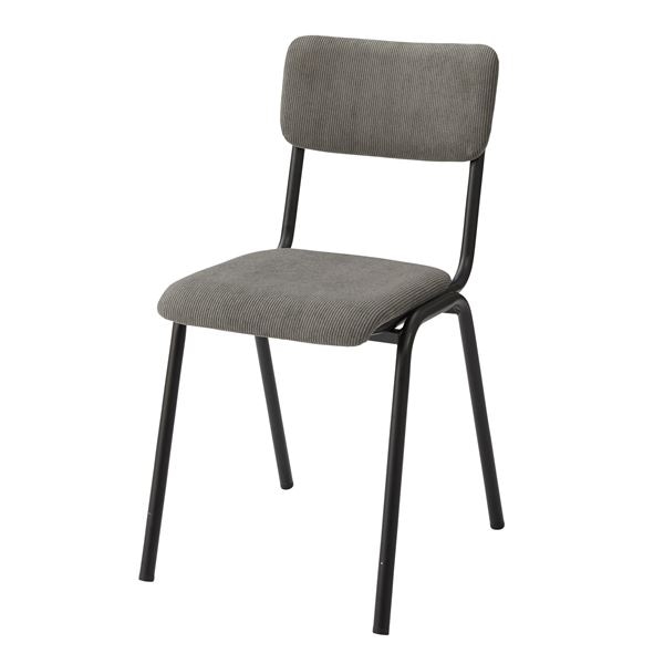 ダイニングチェア 食卓椅子 約幅44cm グレー スチール 組立品