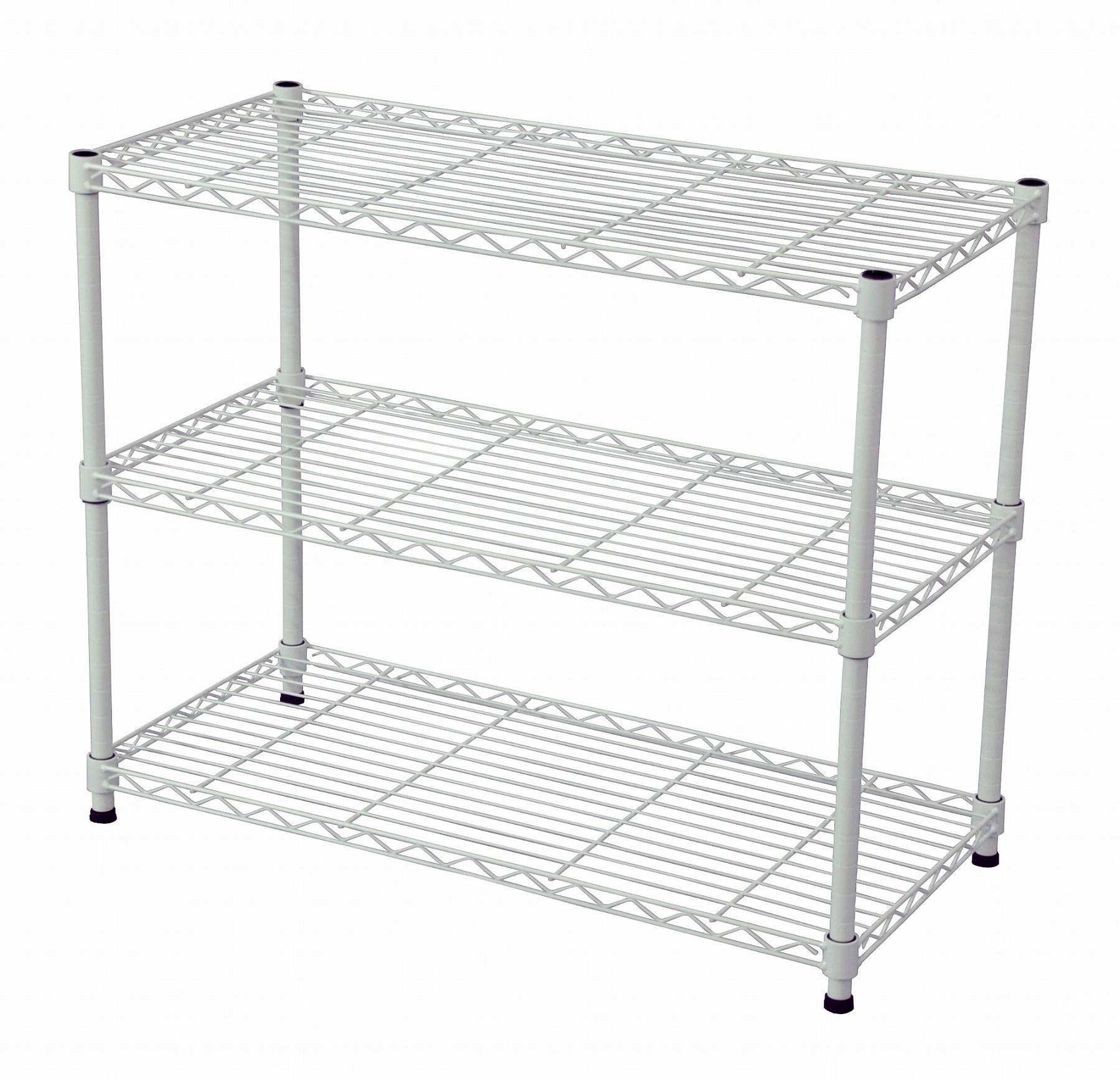 エイアイテック(AITECH)メタルラック本体 ホワイト 75x35x61.8cm 19φスチールラックセット NS-7535WH