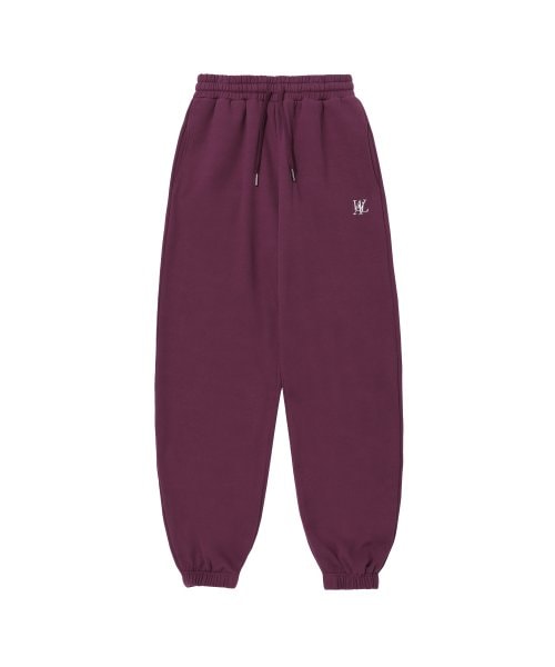 (起毛) Signature jogger pants - WINE