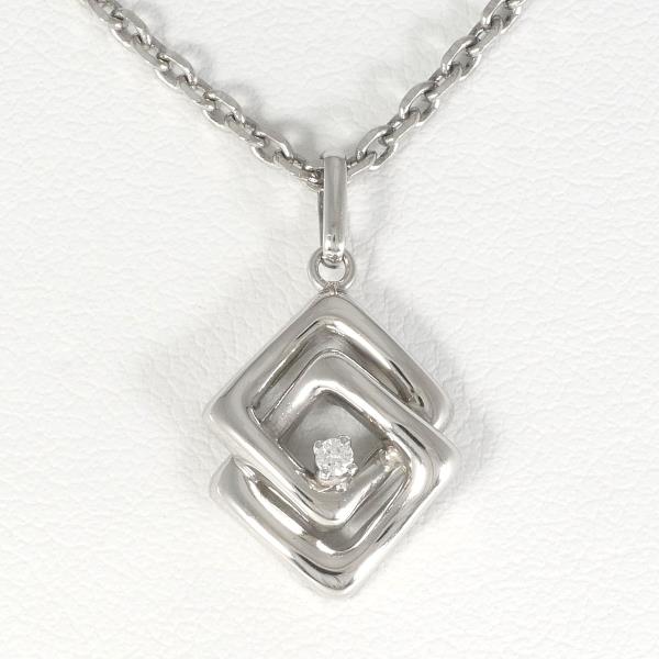 PT850 ネックレス ダイヤ 【中古】