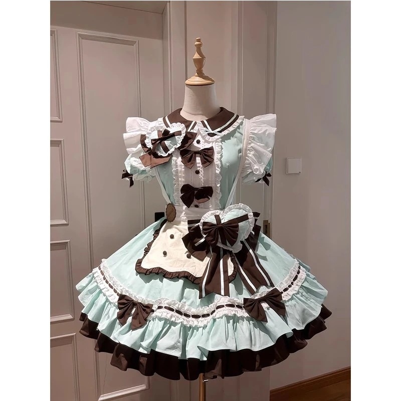 ロリータ ミントチョコレート ラブキュート ロリータドレス メイドドレス ロリータドレス