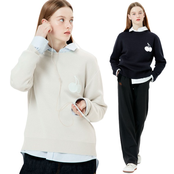 UNI MIDDLE CHERRY KNIT
