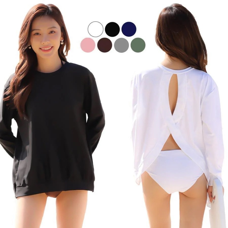 【1つ買うと10個もらえる】人気の新作 ラッシュガード レディース 長袖 UV対策 日焼け対策 トップス シンプル 無地 羽織り かわいい お洒落 水陸両用189