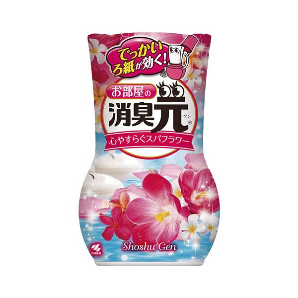 （まとめ）小林製薬 お部屋の消臭元心やすらぐスパフラワー 400ml 1セット（3個）[x5セット]