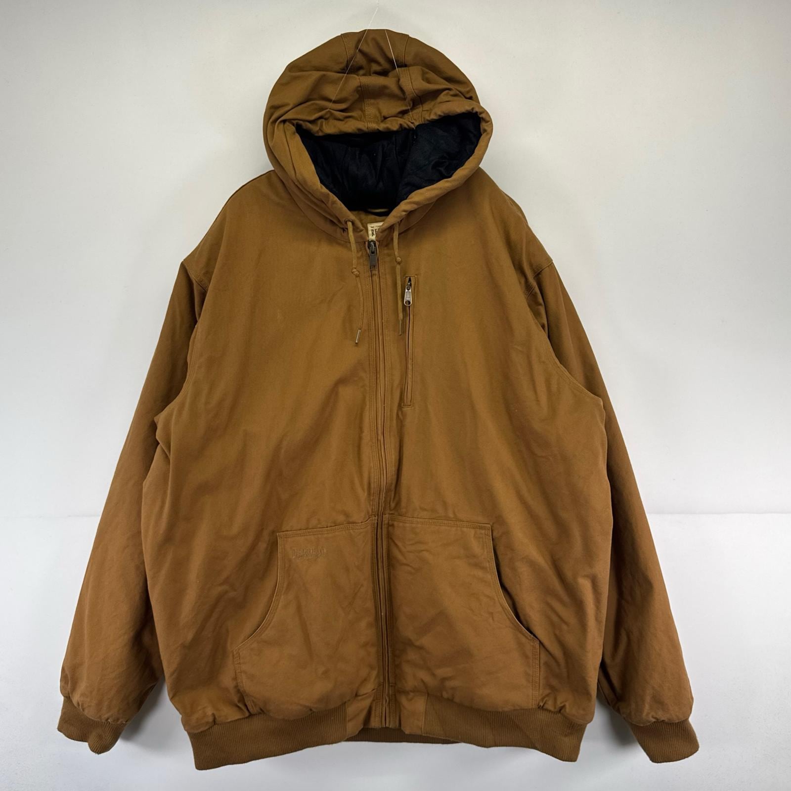 古着 レッドヘッド RED HEAD ジャケット フルジップ ワーク ダック アクティブジャケットタイプ パーカー 2XLT ブラウン系 メンズ