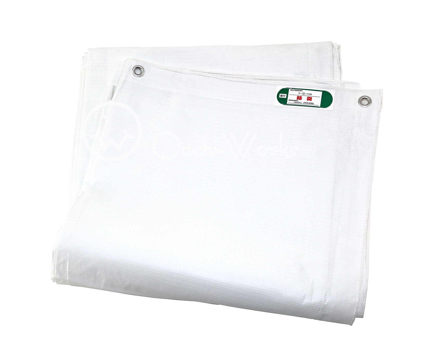 白防炎シート 1.8ｍｘ3.6ｍ 10枚入 厚み0.27ｍｍ 防炎シート 建設シート 足場用シート