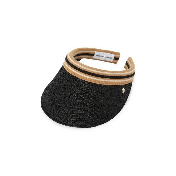 HELEN KAMINSKI ビアンカ 10 ストライプ 女性用バイザー HAT52490 CHARCOAL BLACK