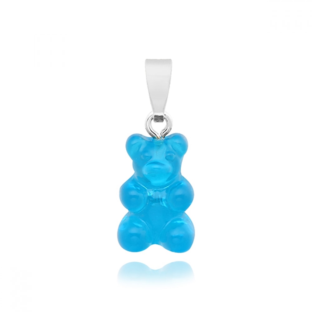 クリスタルヘイズノスタルジアベア-アズール-クラシックコネクターシルバーノスタルジアベアクラシックアズールシルバーペンダントチャーム