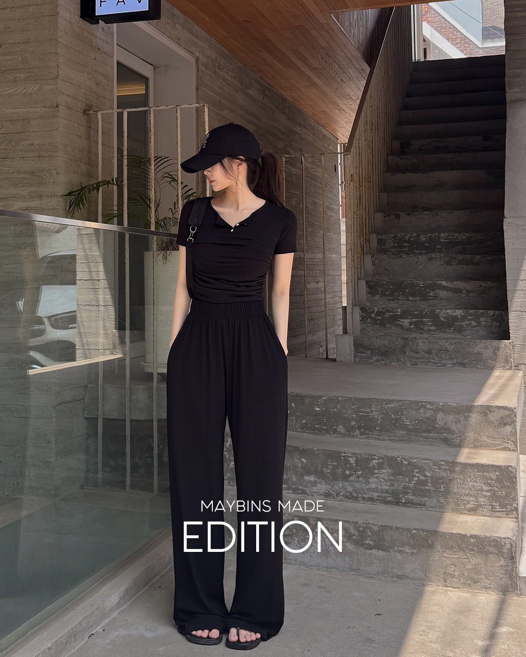 [MADE] リベバンディングパンツ韓国ファッション レディース