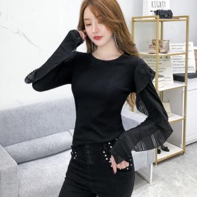 オフショルシャツ ブラック パープル ブルー トップス シャツ ブラウス スリム 細身 ストレート 5,380円