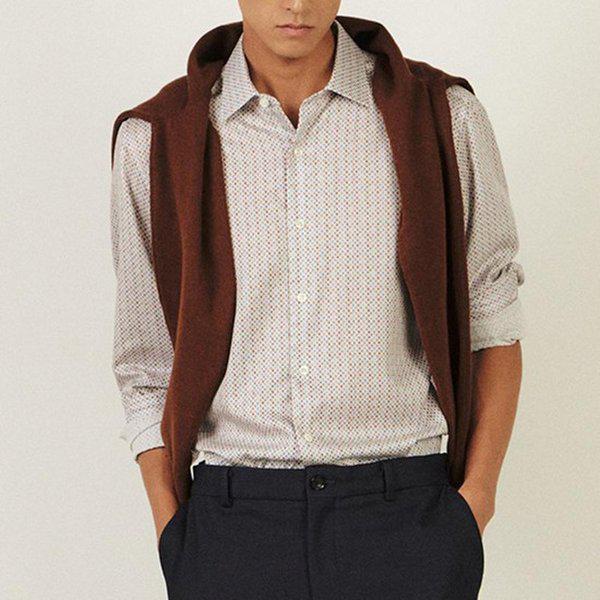 レーヨン100プリントパターン ドレスシャツ レギュラーフィット__DLA1SHDL182A1