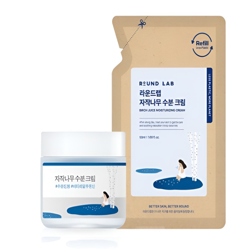 【韓国人気製品】白樺水分クリーム 80ml 企画セット (+リフィル50ml付) /白樺水分クリーム/韓国スキンケア定番/自然派スキンケア/グリップトック付き/
