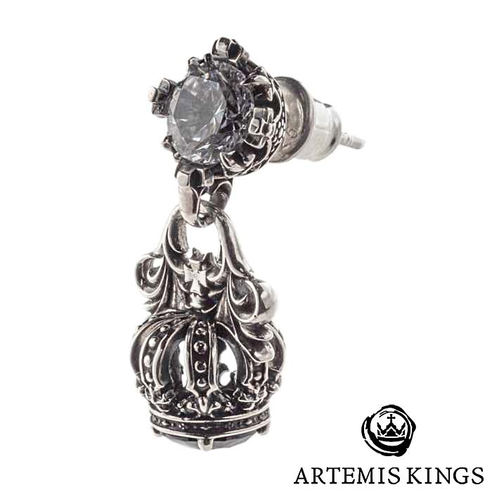 アルテミスキングス ARTEMIS KINGS ノーブル クラウン シルバー ピアス 片耳分 AKE0109