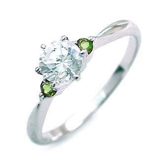 ( 8月誕生石 ) ペリドット Pt ダイヤリング（婚約指輪エンゲージリング）楽ギフ_包装02P26Mar16 108,900円