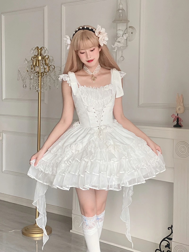 【SNS大人気】Lolita系　ロリータ　ワンピース　ロリータドレス ワンピース コスプレ メイド服 コスチューム 衣装 Lolita 文化祭 学園祭 変装 レディース ゴスロリ ハロウイン ドレス