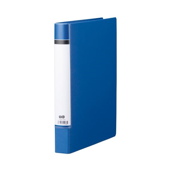 （まとめ） TANOSEE Oリングファイル（貼り表紙） A4タテ 2穴 200枚収容 背幅40mm 青 1冊 50セット