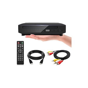 【即日発送】ミニDVDプレーヤー 1080Pサポート DVD/CD再生専用モデル HDMI端子搭載 CPRM対応録画した番組や地上デジタル放送を再生するAV/HDMIケーブルが付属しテレビ/プロ