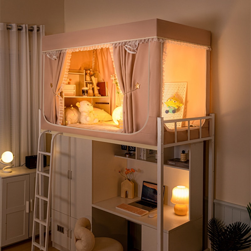 大学生の寮のブラックアウトベッドカーテン蚊網のネットブラケット統合トップとボトムレイユニバーサルドーミトリー特別ベッドカーテン 7,011円