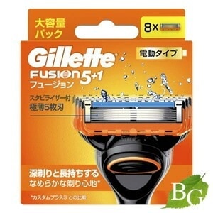 送料無料 ジレット フュージョン 電動タイプ 替刃 8個入