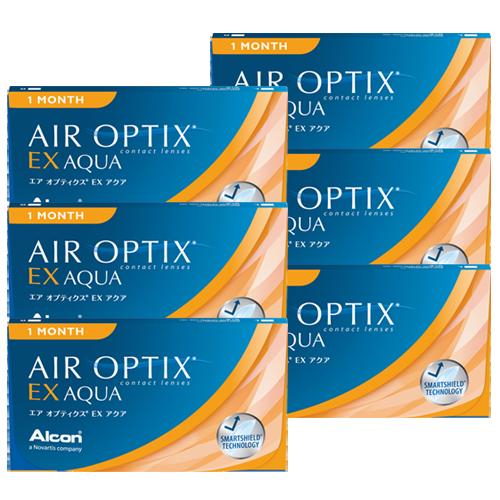 エアオプティクスEXアクア(3枚入)6箱/ゆうパケット/1ヶ月交換 コンタクト