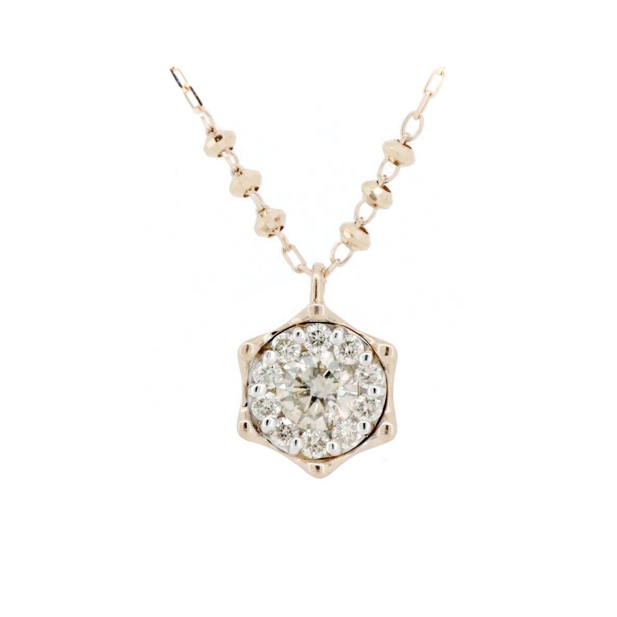 エステール ダイヤモンド ネックレス 0.31ct K18PG(18金 ピンクゴールド)/K18WG(18金 ホワイトゴールド) 質屋出品
