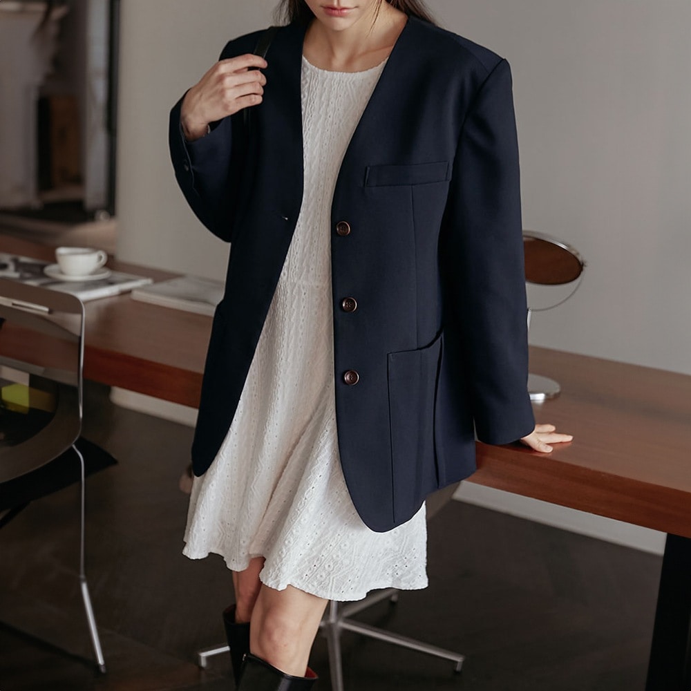 ディレルボクシービッグポケットノカラジャケット