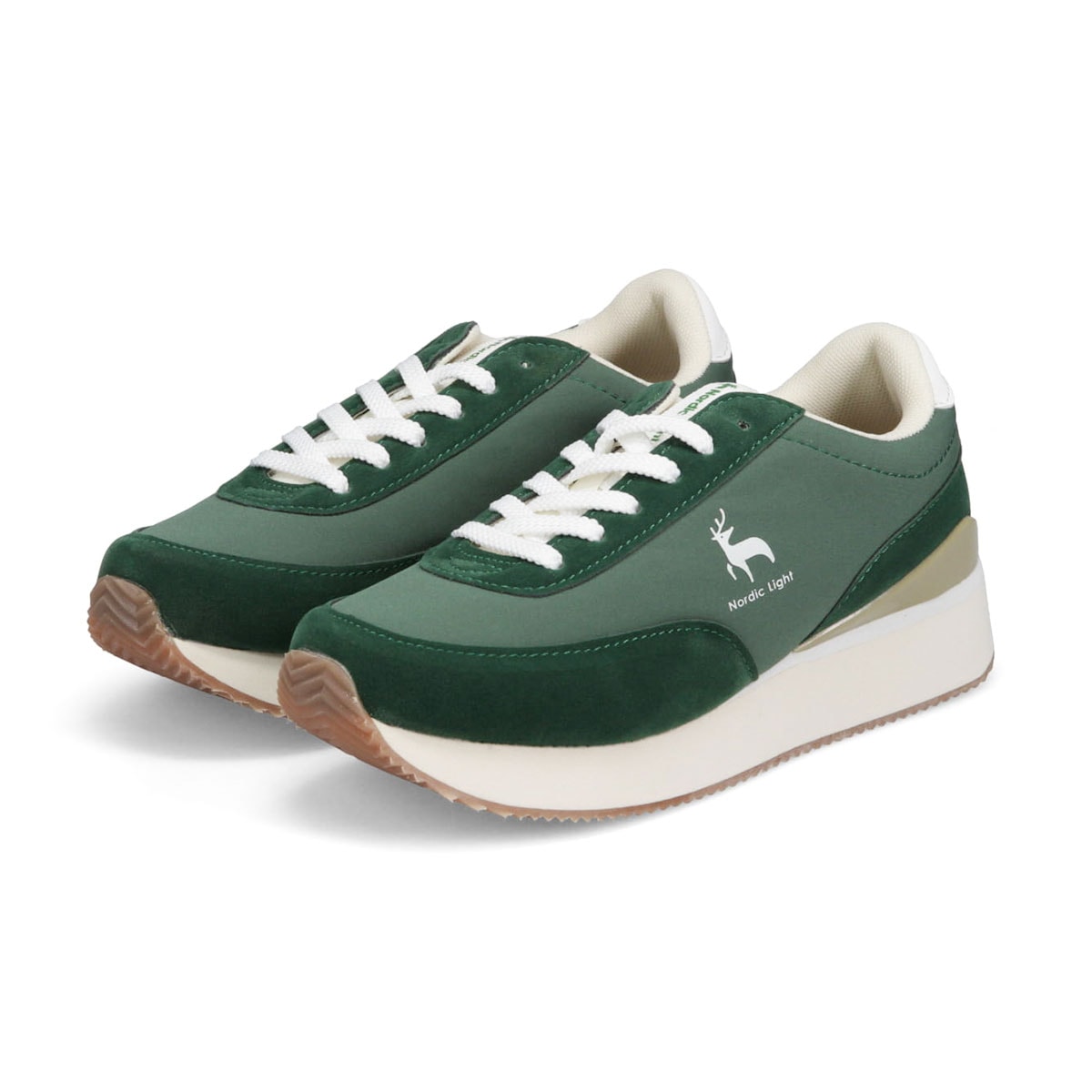 スニーカー レディース きれいめ 厚底 ローカット シンプル クラシック 軽い 春 夏 秋 冬 黒 ブラック グリーン 緑 ベージュ NL0104