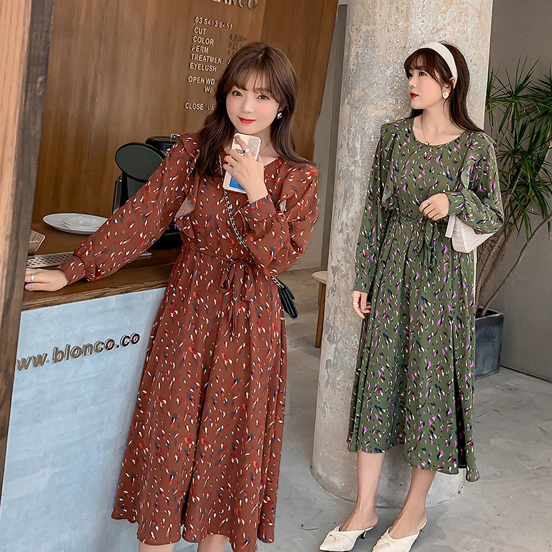 ワンピース 大きいサイズ ゆったり マタニティ レディース 春夏 長袖 ロング マキシ 大きいサイズ