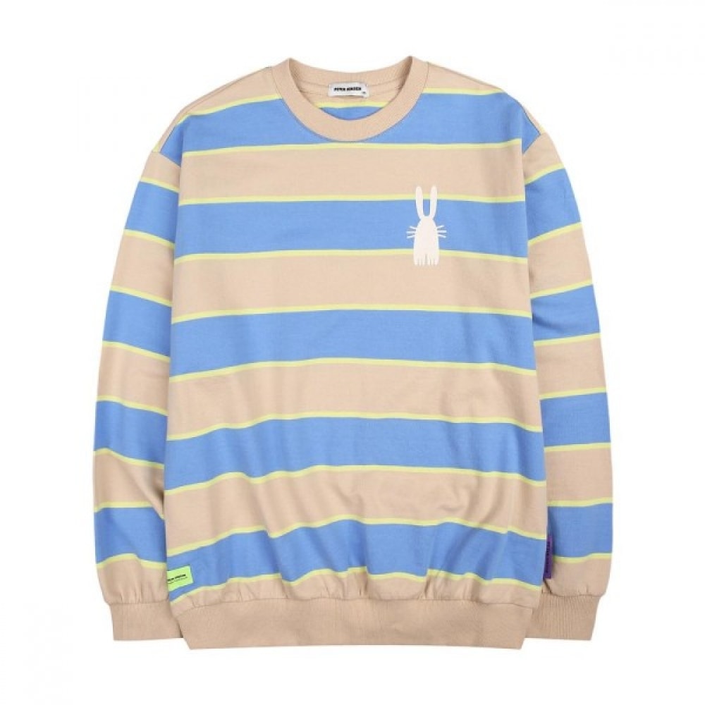 ピータージェンソン ストライプ トレーナー PUS11TM02M_BG