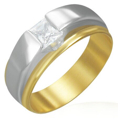 コンプレッションリング（ゴールド）（LRC212）指輪 金色 キュービックジルコニア クリスタル サージカルステンレス316L 男性 女性 プレゼント 誕生日 ギフト r0216xxxxxxxx 6,848円