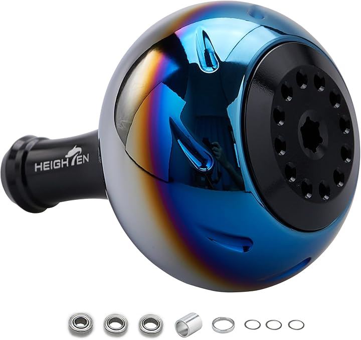 45mm パワー リール ハンドル ノブ 4色 シマノ Shimano Bタイプ ダイワ Daiwa Lサイズ 通用 Aurora Series 726(ブラック)