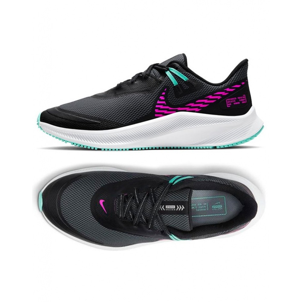 ナイキランニングシューズウィメンズクエスト 3 シールド CQ8893-010 P2209