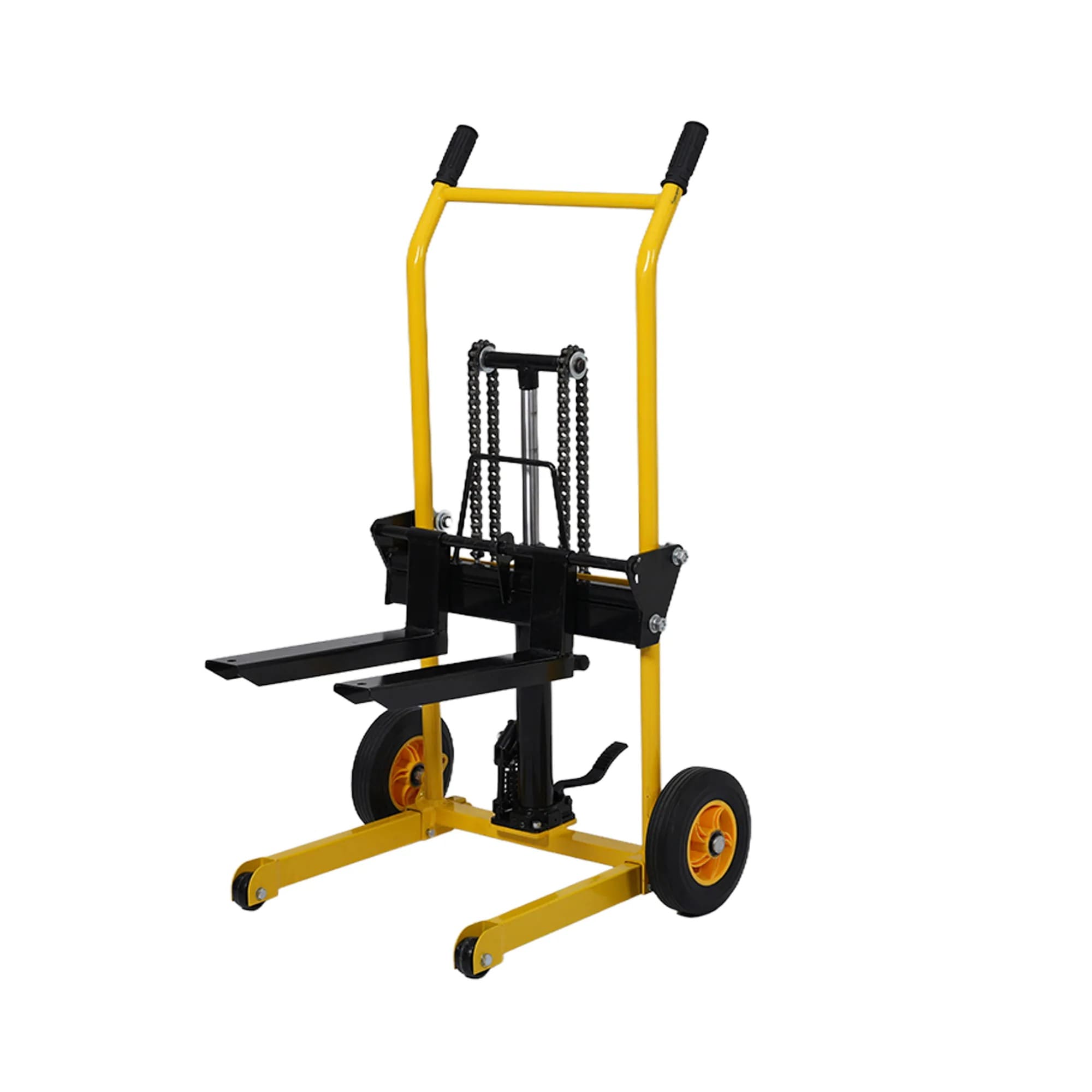 【当日発送/無料配達】ハンドフォークリフト 昇降 フォーク 油圧ポンプ ハイタイプ ハンドパレット スタッカー　耐荷重200KG-243