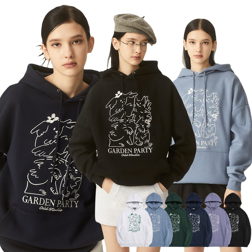 [ODD STUDIO] NCT SHOTARO着用 ガーデンパーティードローイングオーバーフィットフード- 6COLOR