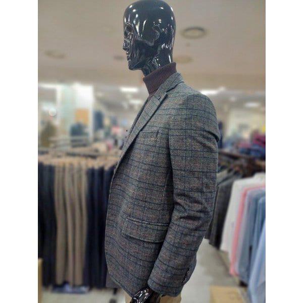 ウールチェックパターンノーマルフィットジャケット(PQJK4105)