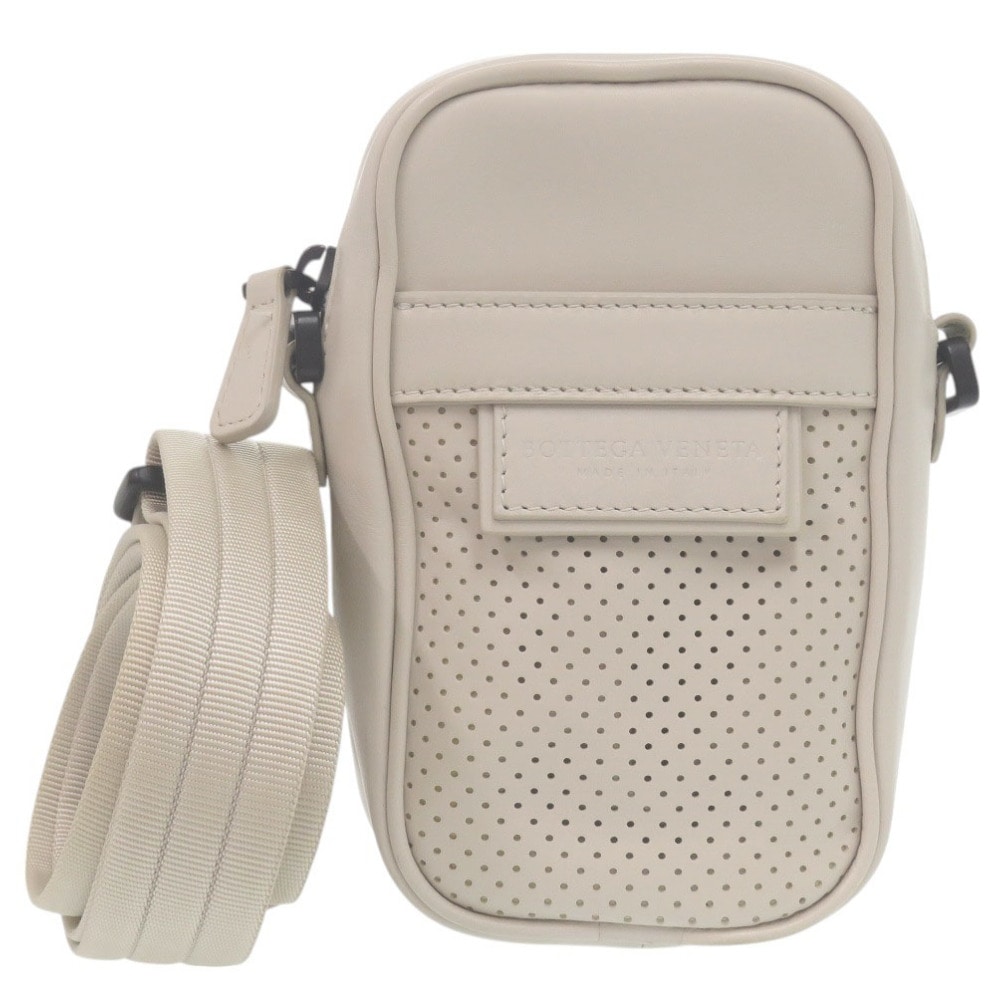 美品 ボッテガヴェネタ レッジェーロ ショルダーバッグ レザー アイボリー 0413【中古】BOTTEGAVENETA レディース