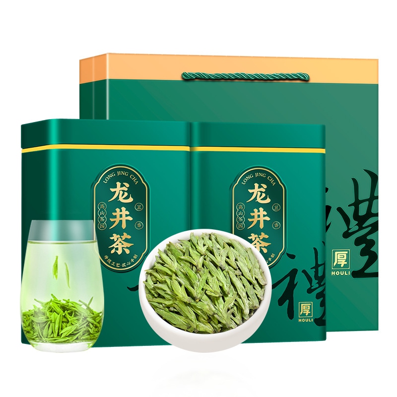 ティー2023ロングジャンティーニューティー緑茶ミンギアンスプリングティーワンピース缶詰ギフトボックス500g