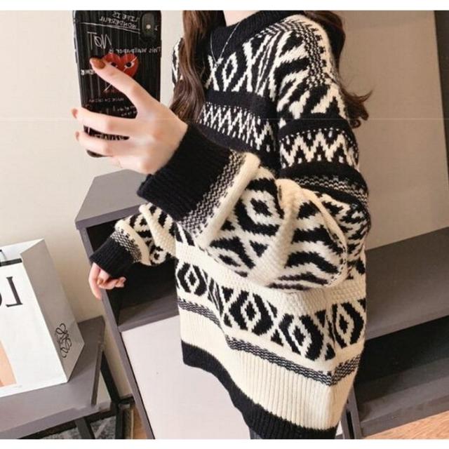 【新品開催 】ニット セーター レディース ニットセーター パフスリーブ 長袖 トップス ハイネック チュニック 無地